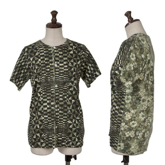 COMME des GARCONS Floral Geometric T-Shirt Green Size M