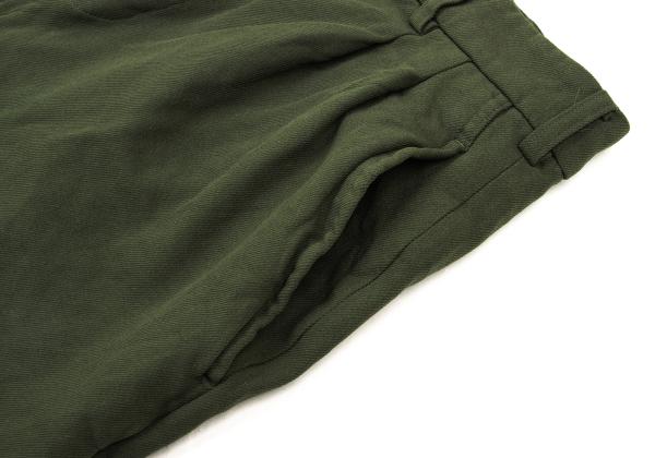 COMME des GARCONS Garment-Dyed Poly Shorts Olive Size M