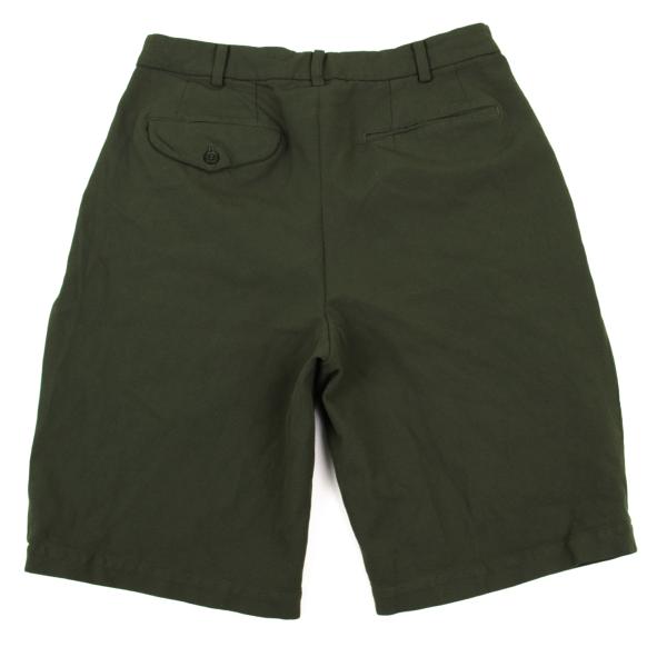 COMME des GARCONS Garment-Dyed Poly Shorts Olive Size M