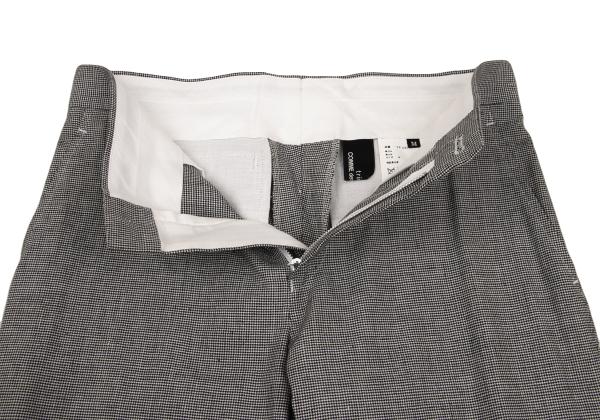 COMME des GARCONS Puppytooth Cotton Linen Pants Black Size M
