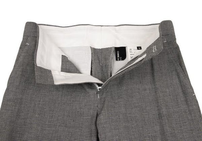 COMME des GARCONS Puppytooth Cotton Linen Pants Black Size M