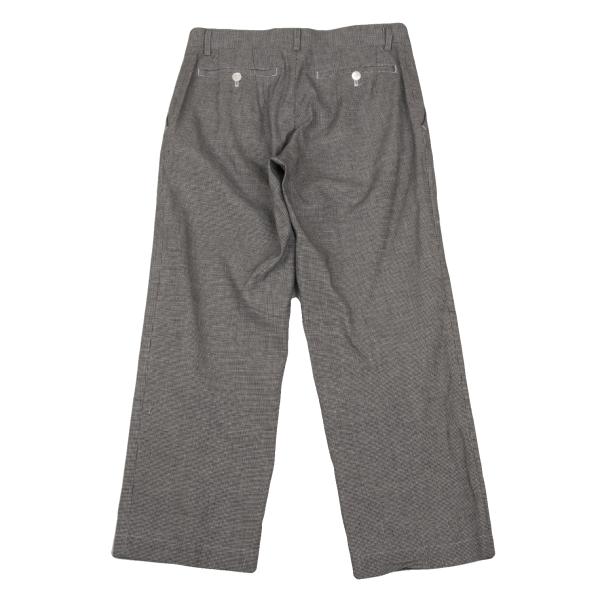 COMME des GARCONS Puppytooth Cotton Linen Pants Black Size M