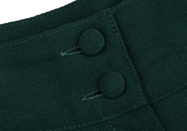 FENDI Wool Two-Pleat Double Hem Pants Dark Green Size 42