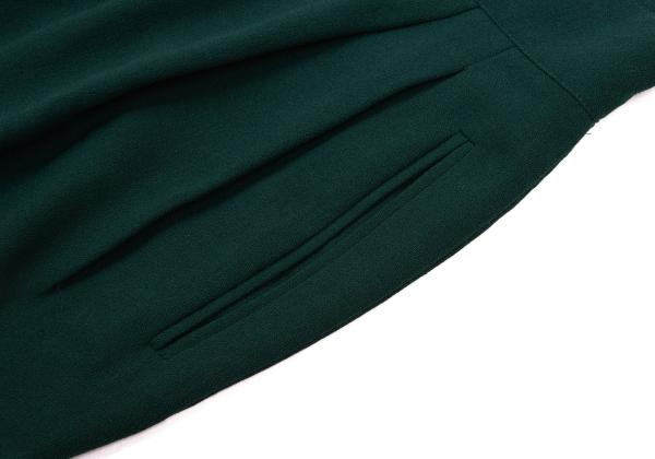 FENDI Wool Two-Pleat Double Hem Pants Dark Green Size 42