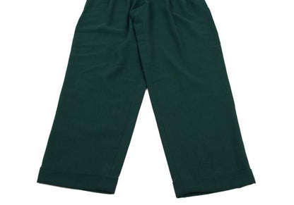 FENDI Wool Two-Pleat Double Hem Pants Dark Green Size 42