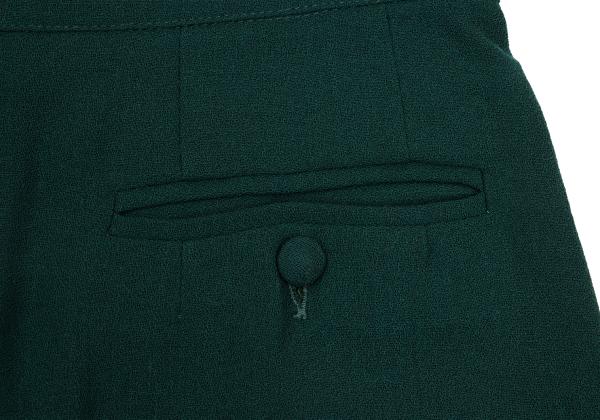 FENDI Wool Two-Pleat Double Hem Pants Dark Green Size 42