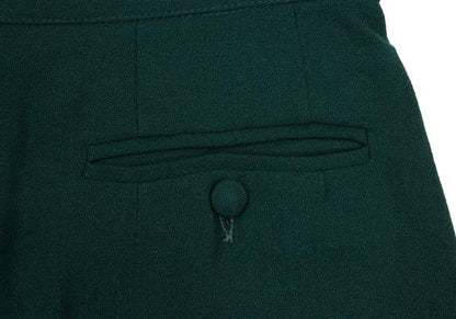 FENDI Wool Two-Pleat Double Hem Pants Dark Green Size 42