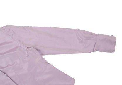 FENDI Silk Blend Fly-Front Long Sleeve Shirt Lilac Size 44