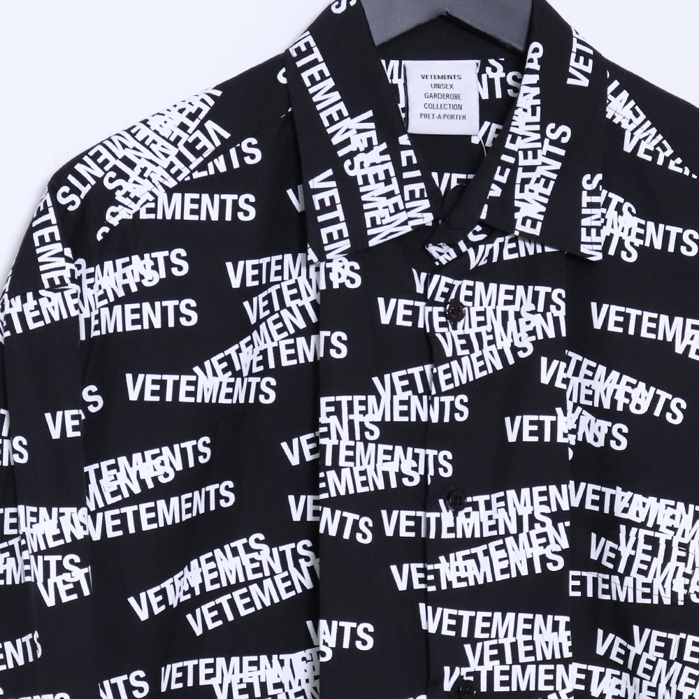 Vetements 22SS STAMPED LOGO Long Sleeve Shirt Size S
