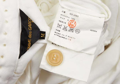 COMME des GARCONS Glove Design Punching Jacket White Size M