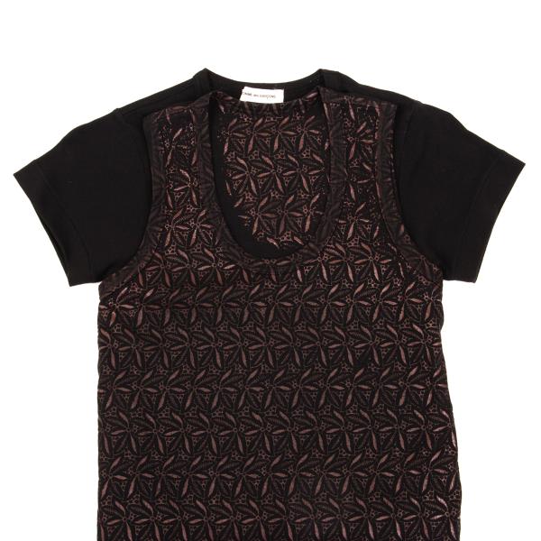 COMME des GARCONS Printed Layered T-Shirt Black Size M