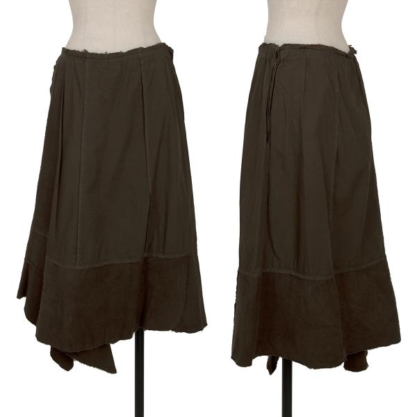 COMME des GARCONS Garment Dyed Paneled Skirt Khaki Size M