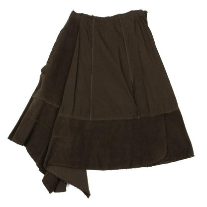 COMME des GARCONS Garment Dyed Paneled Skirt Khaki Size M