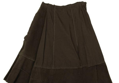 COMME des GARCONS Garment Dyed Paneled Skirt Khaki Size M