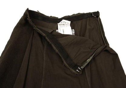COMME des GARCONS Garment Dyed Paneled Skirt Khaki Size M