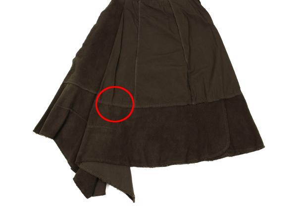 COMME des GARCONS Garment Dyed Paneled Skirt Khaki Size M