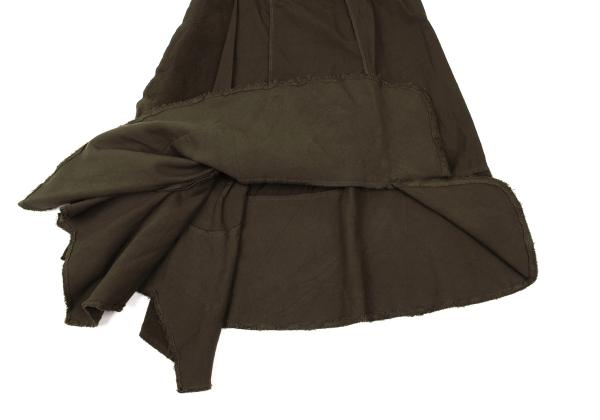 COMME des GARCONS Garment Dyed Paneled Skirt Khaki Size M