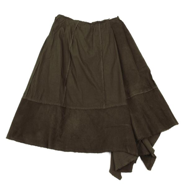 COMME des GARCONS Garment Dyed Paneled Skirt Khaki Size M