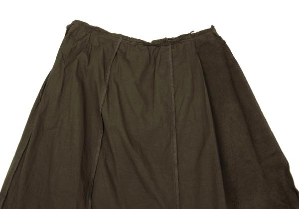 COMME des GARCONS Garment Dyed Paneled Skirt Khaki Size M