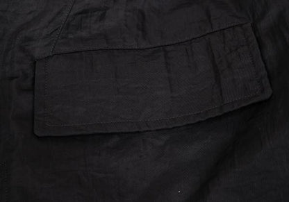 ISSEY MIYAKE MEN Nylon Wrinkle Raglan Long Coat Black Size M