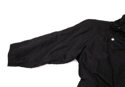 ISSEY MIYAKE MEN Nylon Wrinkle Raglan Long Coat Black Size M
