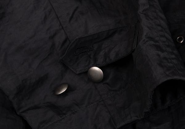 ISSEY MIYAKE MEN Nylon Wrinkle Raglan Long Coat Black Size M