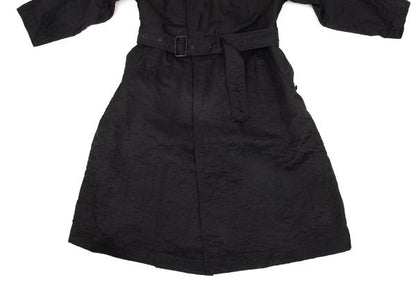 ISSEY MIYAKE MEN Nylon Wrinkle Raglan Long Coat Black Size M