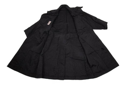 ISSEY MIYAKE MEN Nylon Wrinkle Raglan Long Coat Black Size M