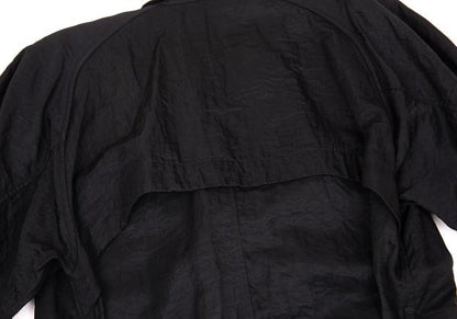 ISSEY MIYAKE MEN Nylon Wrinkle Raglan Long Coat Black Size M