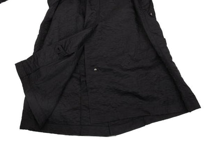 ISSEY MIYAKE MEN Nylon Wrinkle Raglan Long Coat Black Size M