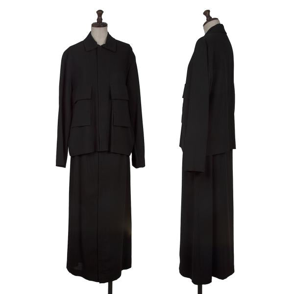 pour deux Wool Snap Design Jacket Black Size M