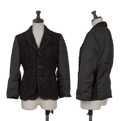 COMME des GARCONS Cotton Lace Panel 3B Jacket Black Size M