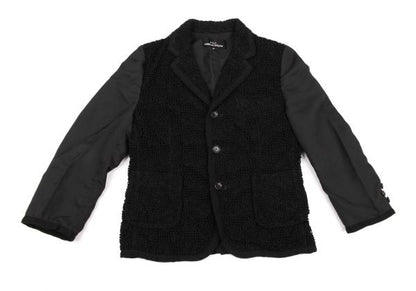 COMME des GARCONS Cotton Lace Panel 3B Jacket Black Size M