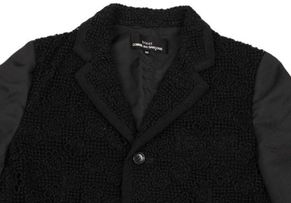 COMME des GARCONS Cotton Lace Panel 3B Jacket Black Size M