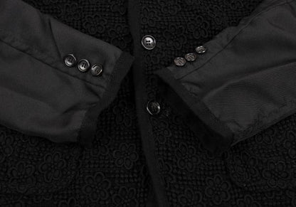 COMME des GARCONS Cotton Lace Panel 3B Jacket Black Size M