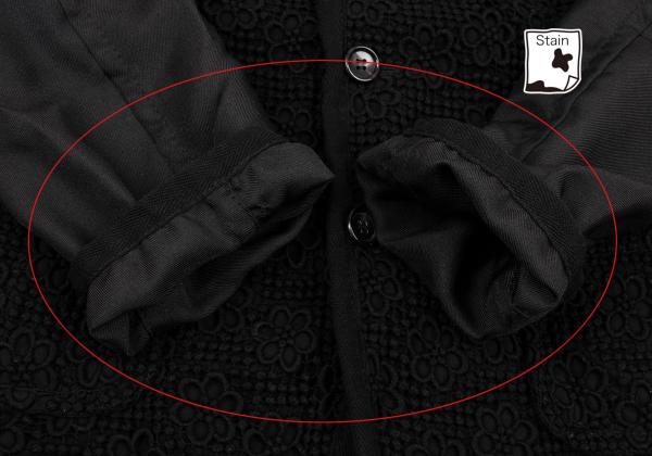 COMME des GARCONS Cotton Lace Panel 3B Jacket Black Size M