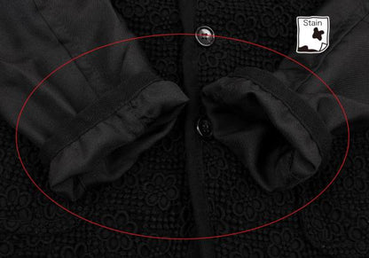 COMME des GARCONS Cotton Lace Panel 3B Jacket Black Size M