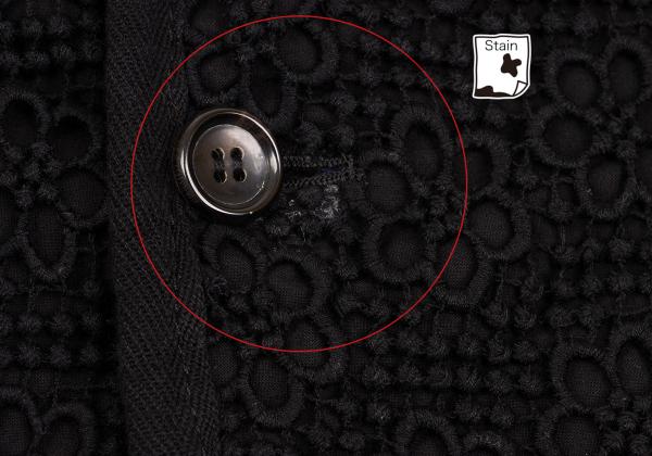 COMME des GARCONS Cotton Lace Panel 3B Jacket Black Size M