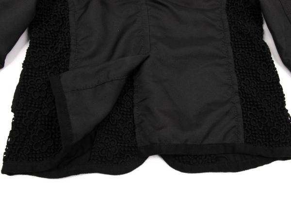 COMME des GARCONS Cotton Lace Panel 3B Jacket Black Size M