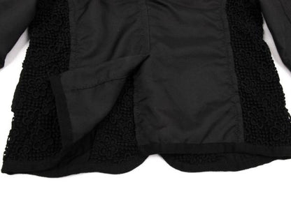 COMME des GARCONS Cotton Lace Panel 3B Jacket Black Size M