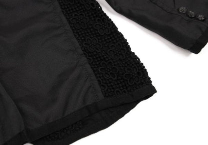 COMME des GARCONS Cotton Lace Panel 3B Jacket Black Size M