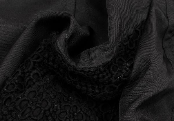 COMME des GARCONS Cotton Lace Panel 3B Jacket Black Size M