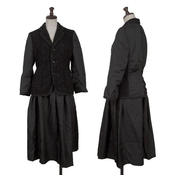COMME des GARCONS Cotton Lace Panel 3B Jacket Black Size M