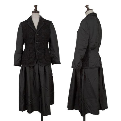 COMME des GARCONS Cotton Lace Panel 3B Jacket Black Size M