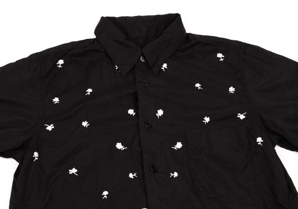 BLACK COMME des GARCONS Poly Floral Shirt Black Size XS
