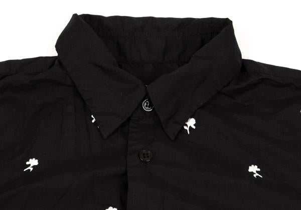 BLACK COMME des GARCONS Poly Floral Shirt Black Size XS