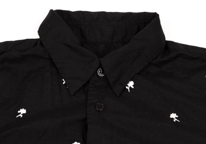 BLACK COMME des GARCONS Poly Floral Shirt Black Size XS