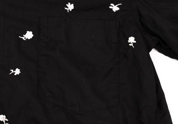 BLACK COMME des GARCONS Poly Floral Shirt Black Size XS