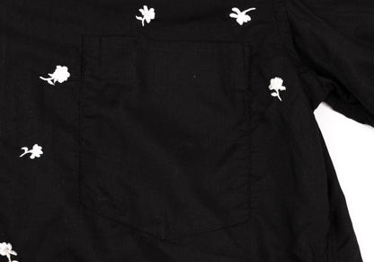 BLACK COMME des GARCONS Poly Floral Shirt Black Size XS
