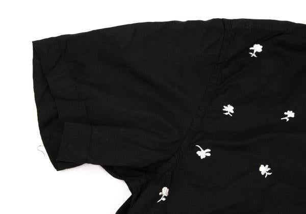 BLACK COMME des GARCONS Poly Floral Shirt Black Size XS